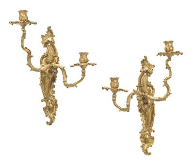 A Pair of Baroque Wall Sconces, - Starožitnosti