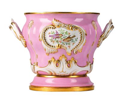 A Russian Cachepot for Flowers with Saucer, - Antiquariato