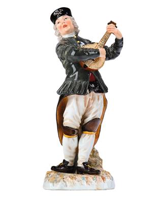 Seltene Bergmannsfigur aus der Folge der Bergmannsfiguren nach Stichen von Christoph Weigel, Nürnberg 1721, - Möbel und Antiquitäten