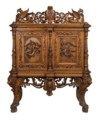 An Unusual Historicist Cabinet, - Works of Art