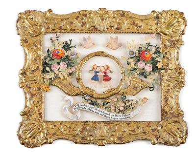 A Biedermeier greeting card, - Mobili