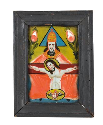 A reverse glass painting, Trinitas, Sandl, - Mobili