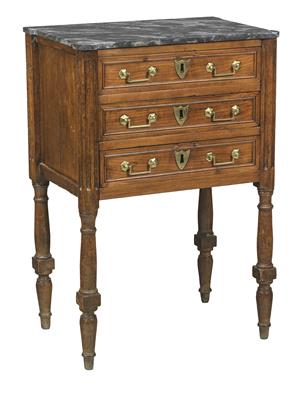 A small, provincial chest of drawers, - Asiatics, Works of Art and furniture
