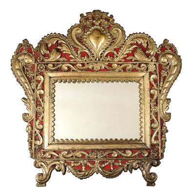 A Rococo wall mirror, - Asiatics, Works of Art and furniture