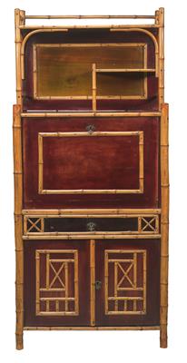 An unusual fall-front desk in chinoiserie decor, - Asiatics, Works of Art and furniture
