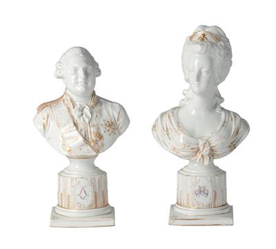 Busts of Louis XVI and Marie-Antoinette, - L’Art de Vivre