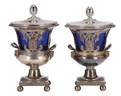 A Pair of Covered Urns from Lausanne, - L’Art de Vivre