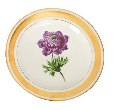 A Botanical Plate “Anemone”, Vienna, - Furniture; Works of Art; Glas and Porcelain