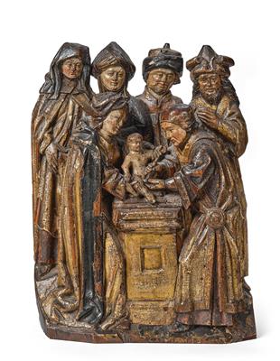 A Gothic Relief Depicting the Circumcision of Jesus, - Furniture; Works of Art; Glas and Porcelain