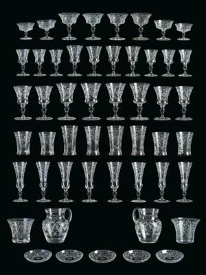 Großes Lobmeyr-Trinkservice, - Möbel; Antiquitäten und Metallarbeiten; Glas und Porzellan