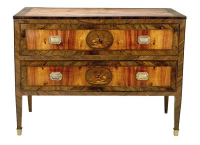 A Neo-Classical Chest of Drawers, - Furniture; Works of Art; Glas and Porcelain