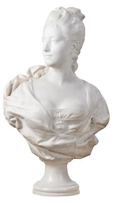 A Marble Bust of a Young Lady, - Starožitnosti