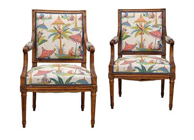 A Pair of Armchairs, - Furniture; Works of Art; Glas and Porcelain