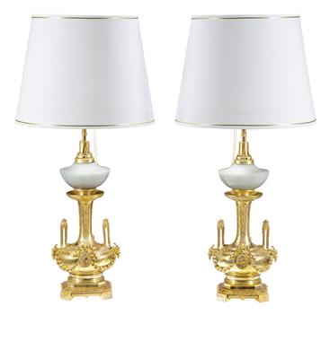 A Pair of Louis Philippe Table Lamps, - Starožitnosti