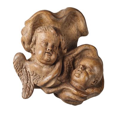 Two Baroque Angel’s Heads in a Cloud, - Mobili e Antiquariato