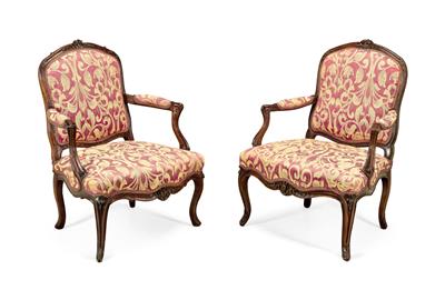 Two Slightly Different Armchairs, - Antiques & Furniture