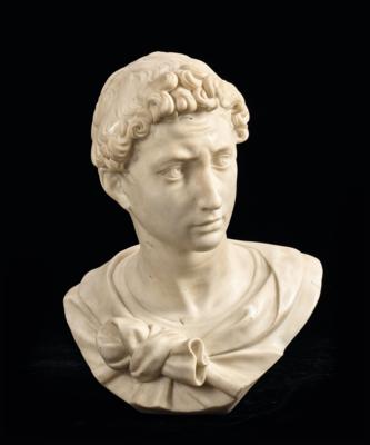 A Classical Bust of a Young Man, - Furniture, Works of Art, Glass & Porcelain