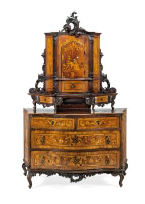 A Cabinet on Chest from Italy, - Furniture, Works of Art, Glass & Porcelain