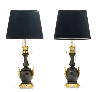 A Pair of Large Table Lamps - Mobili e anitiquariato, vetri e porcellane