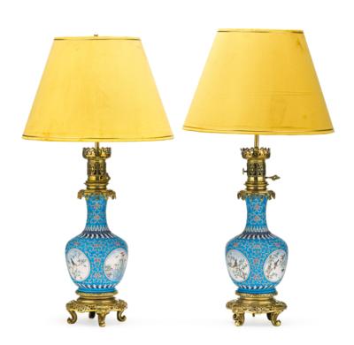 A Pair of Large Table Lamps - Furniture, Works of Art, Glass & Porcelain