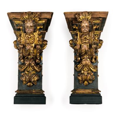 A Pair of Wall Consoles, - Furniture, Works of Art, Glass & Porcelain