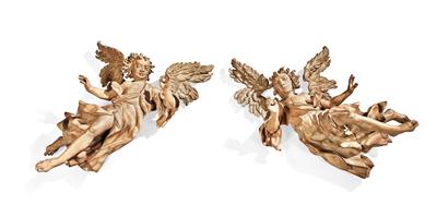 A Pair of Flying Angels in Baroque Style, - Sbírka Edita Gruberová