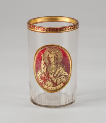 A “S. Susanna” Johann Joseph Mildner Glass Beaker, - Mobili; oggetti d'antiquariato; vetro e porcellana