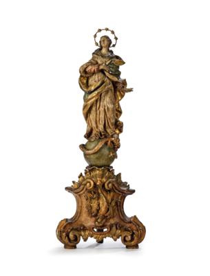 Bonaventura Schwanthaler (1678 Ried im Innkreis - 1744 Enzenkirchen) Maria Immaculata, - Möbel; Antiquitäten; Glas und Porzellan