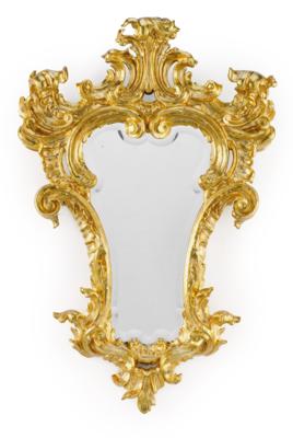 A Rococo Wall Mirror from Italy, - Furniture; works of art; glass and porcelain