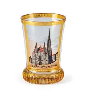 A Kothgasser Ranftbecher with a View of St. Stephen’s Cathedral, - Furniture; works of art; glass and porcelain