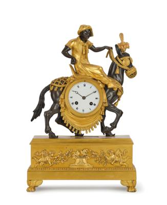 An Ormolu Pendule Clock “Saracen on a Mule”, - Furniture; works of art; glass and porcelain