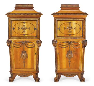 A Pair of Neo-Classical Pedestal Cabinets, - Nábytek; starožitnosti; sklo a porcelán