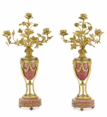 A Pair of Dainty Girandoles, - Furniture; works of art; glass and porcelain