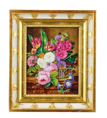 A Porcelain Painting “Floral Still Life”, Vienna, - Furniture; works of art; glass and porcelain