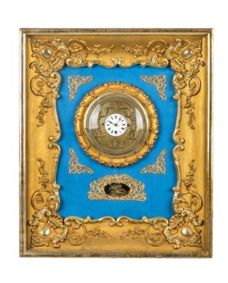 A Biedermeier Frame Clock with Jacquemart, - Štýrska Sbírka I