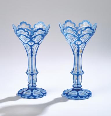 A Pair of Footed Vases, Bohemia, c. 1860 - Štýrska Sbírka I