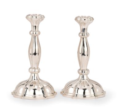 A Pair of Candleholders from Vienna, - Štýrska Sbírka I