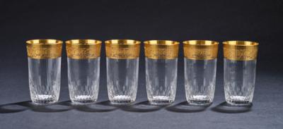 6 Water Glasses, “Thistle” Model, by Saint-Louis, - A Styrian Collection I