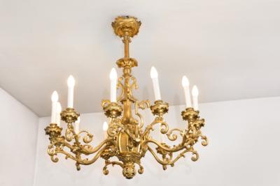 A Late Biedermeier Wooden Chandelier, - Štýrska Sbírka I