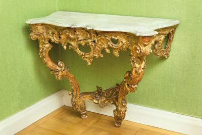 A Baroque Wall Console Table, - Vídeňská Sbírka