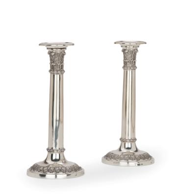 A Pair of Candleholders from Frankfurt, - Vídeňská Sbírka