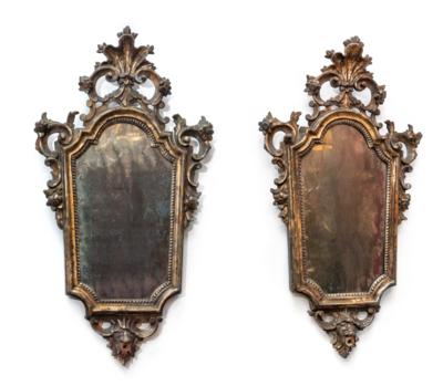 A Pair of Baroque Wall Mirrors from Italy, - A Viennese Collection
