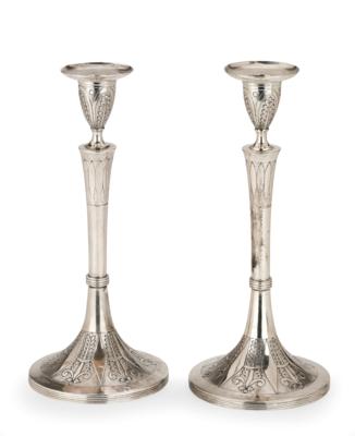 A Pair of Empire Candleholders from Vienna, - A Viennese Collection