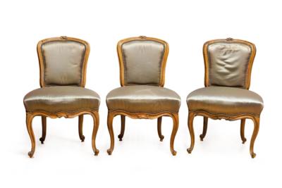 A Set of 3 Baroque Chairs, - A Viennese Collection