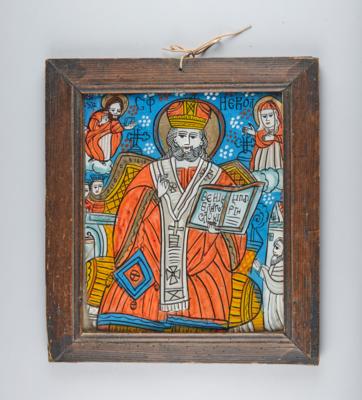 Hinterglasbild, Gott Vater, - Eine Steirische Sammlung  III