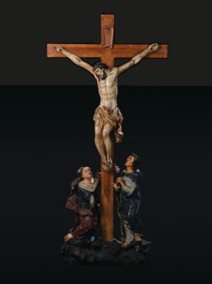 A Baroque Crucifixion Group, - Mobili e anitiquariato, vetri e porcellane