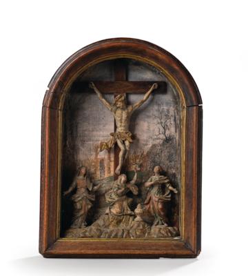 Workshop of Johann Franz Schwanthaler (Ried i. I. 1683 - 1762), Crucifixion Group, - Furniture, Works of Art, Glass & Porcelain