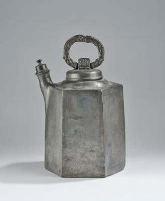 A Large Hexagonal Pewter Jug, - Una Collezione Viennese II