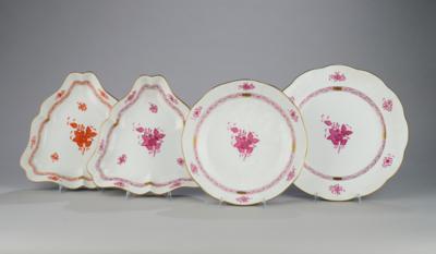 Herend - 2 Triangular Bowls, 1 Round Bowl, 1 Circular Platter, - A Viennese Collection II