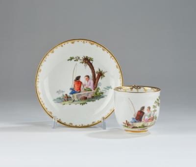 A Cup with Saucer, Imperial Manufactory, Vienna c. 1770, - Vídeňská Sbírka II